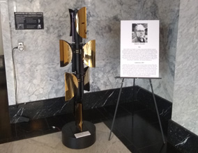 Cyberman in Miner Building lobby